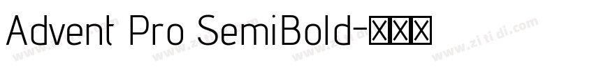 Advent Pro SemiBold字体转换